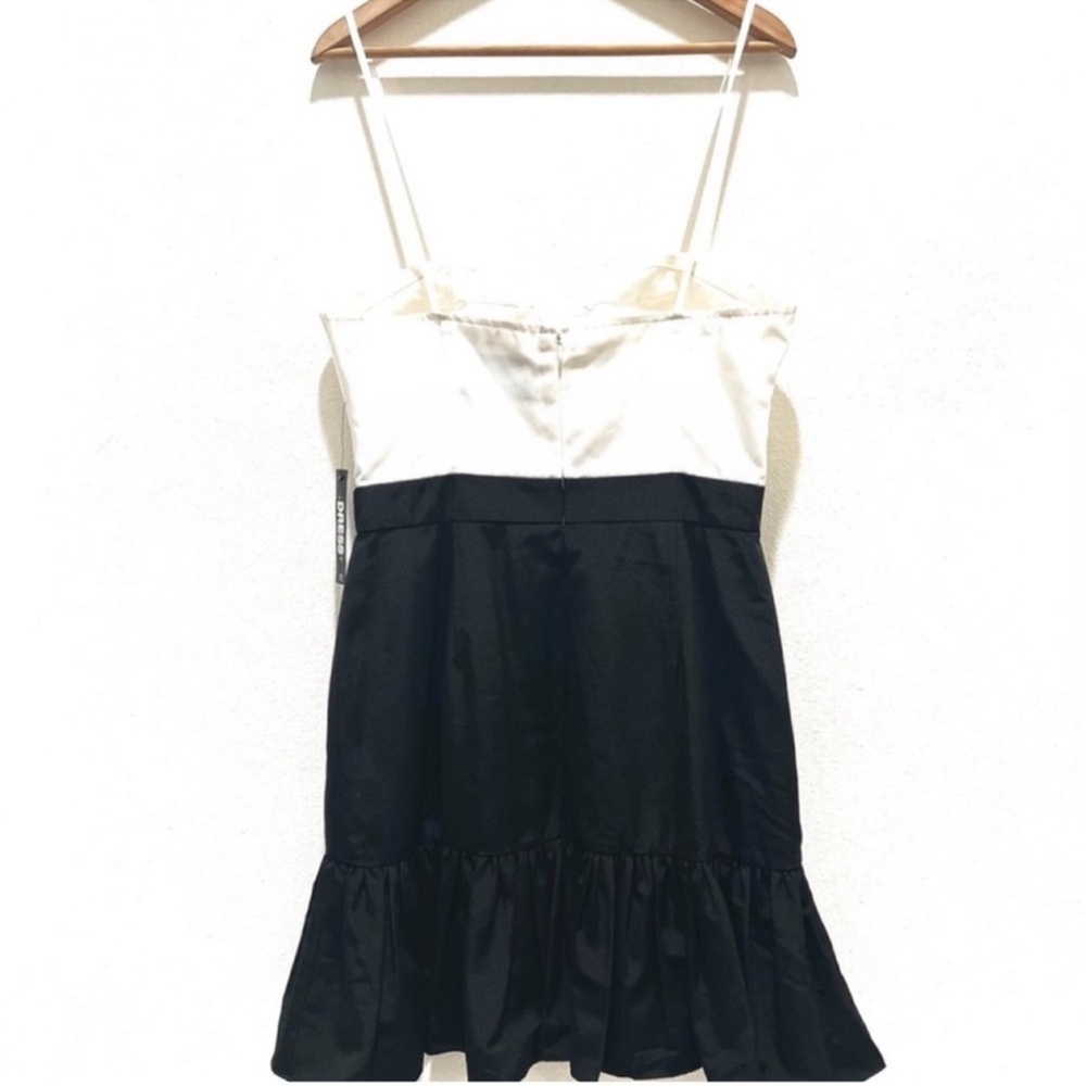 Vintage Y2K Jill Stuart Black White Tuxedo Strapless Bustier Corset Slip Dress - Picture 5 of 10